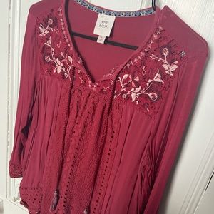 knox rose 3/4 sleeve top